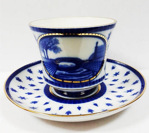 Чашка с блюдцем чайная Банкетная "Верхне-Лебяжий мост"