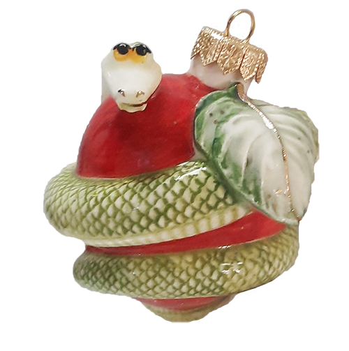 Змея с яблоком